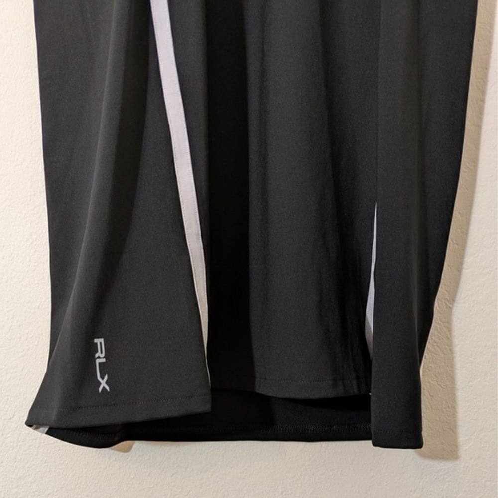 Ralph Lauren RLX Golf Dress Women's Medium Black Sleeveless 1/4 Zip Stripe - Picture 5 of 10